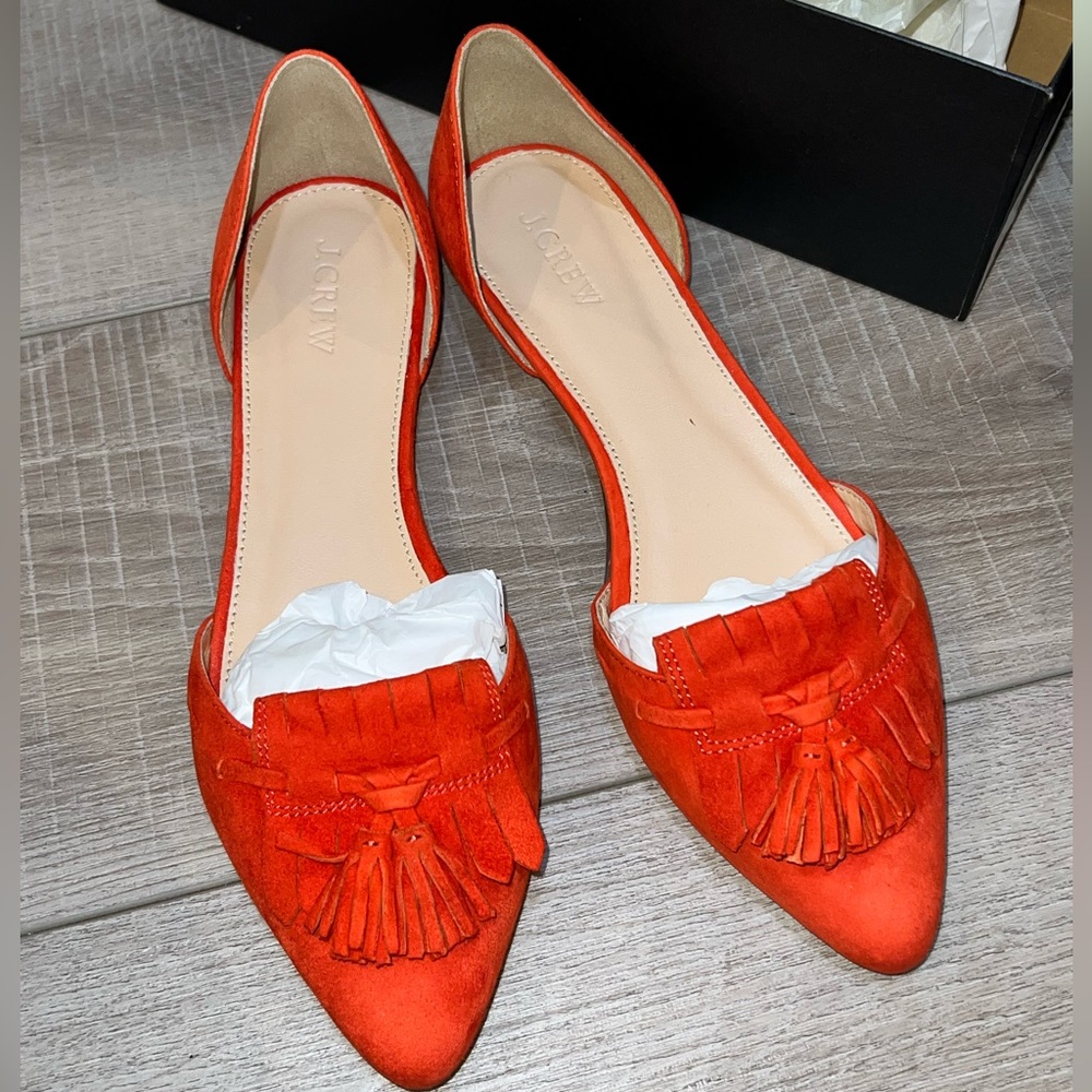 J. Crew Suede D’orsay Loafer Flats - size 8 1/2